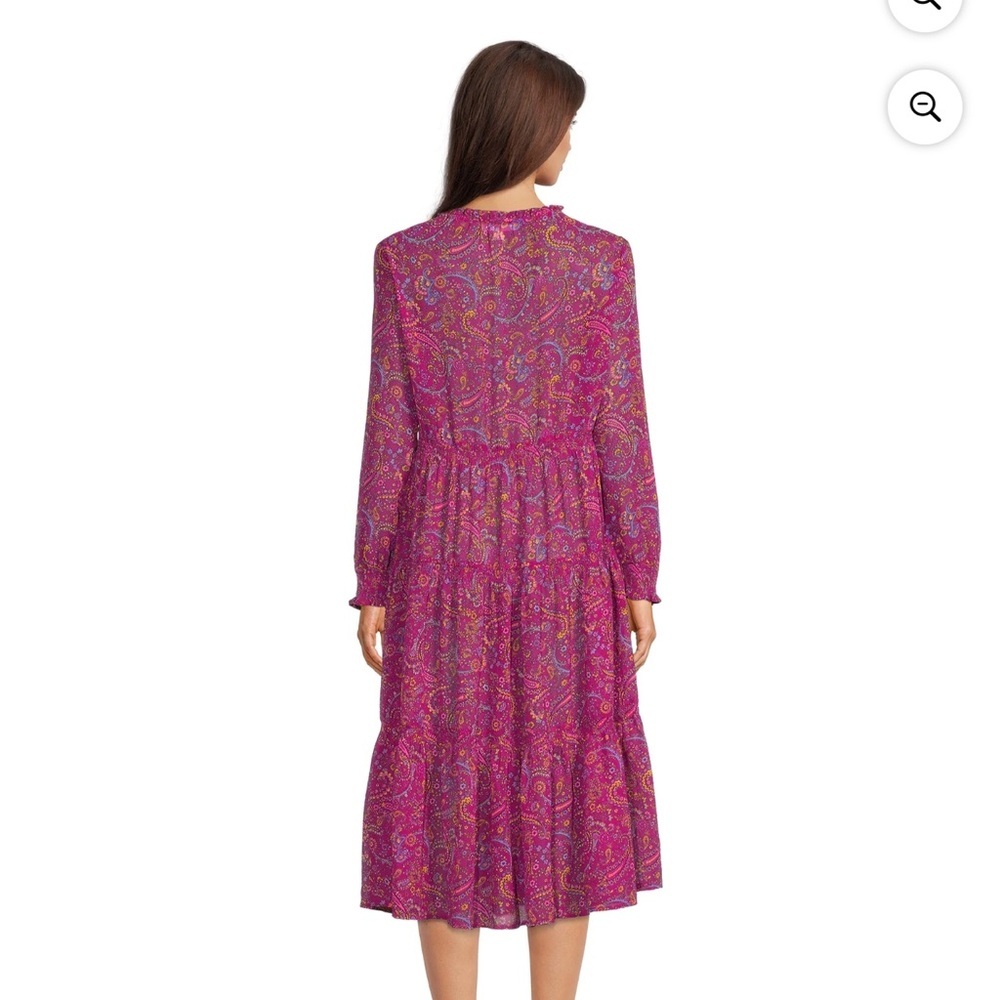 BLL Women's Tiered floral Dress boho size XL flowing flowy summer cottagecore - Picture 2 of 4